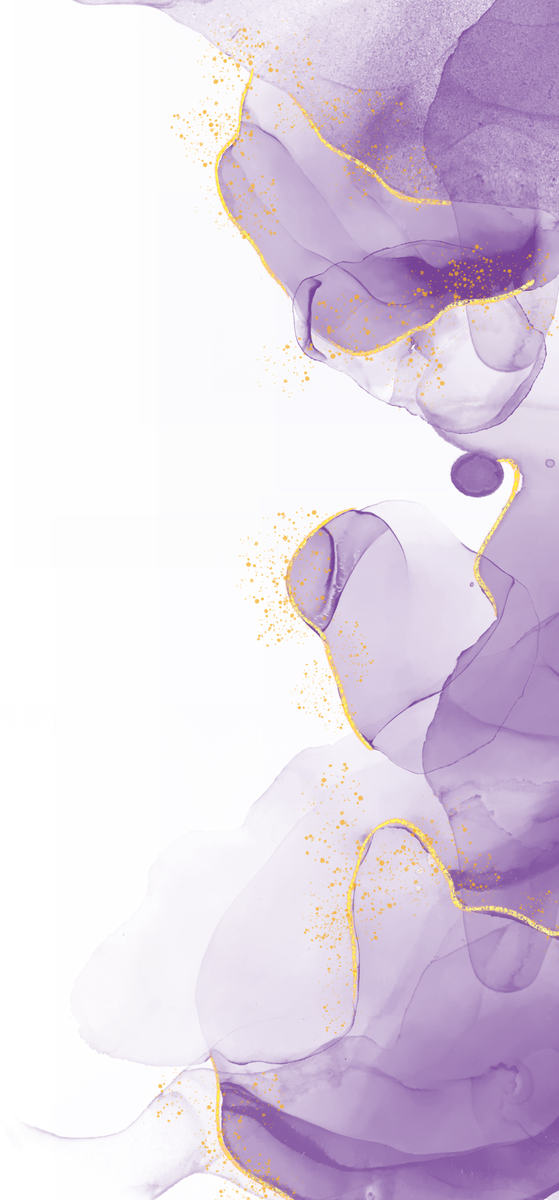 Watercolor frame with golden line